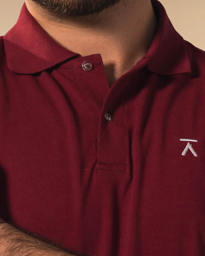 Men Basic Polo Shirt - Maroon