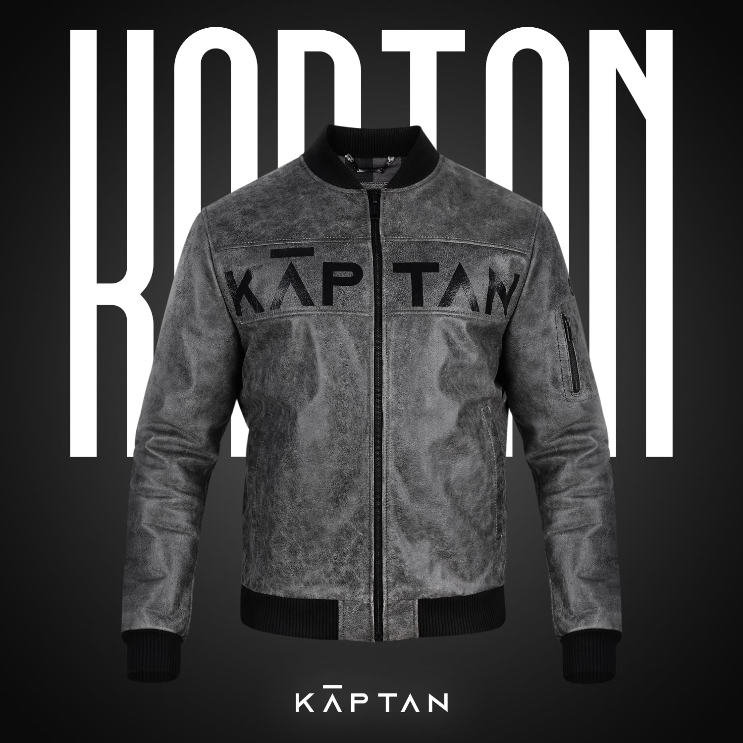 Iron Edge Bomber Jacket - Charcoal grey | Kaptan