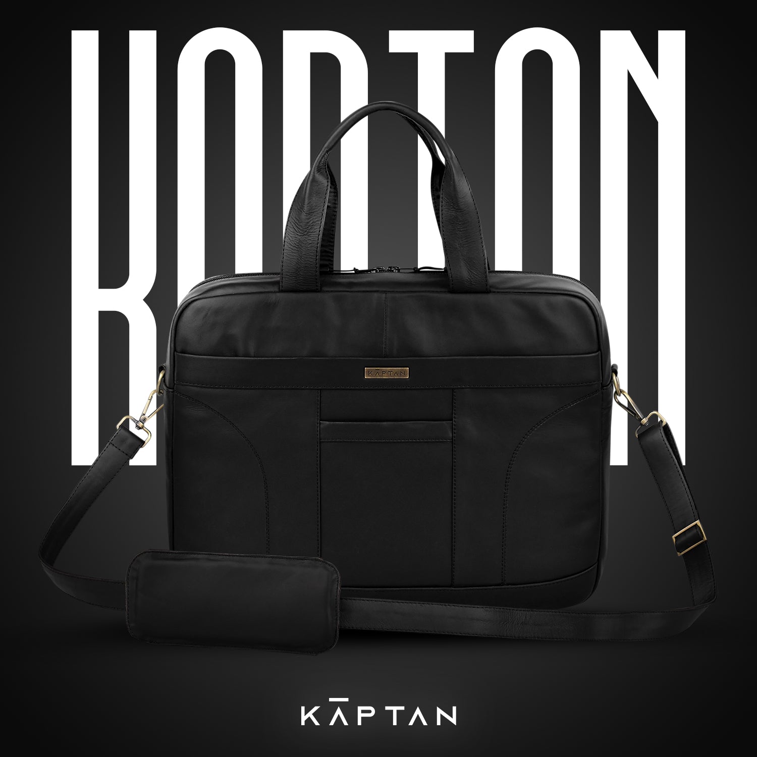 Executive Jet Black Laptop Bag