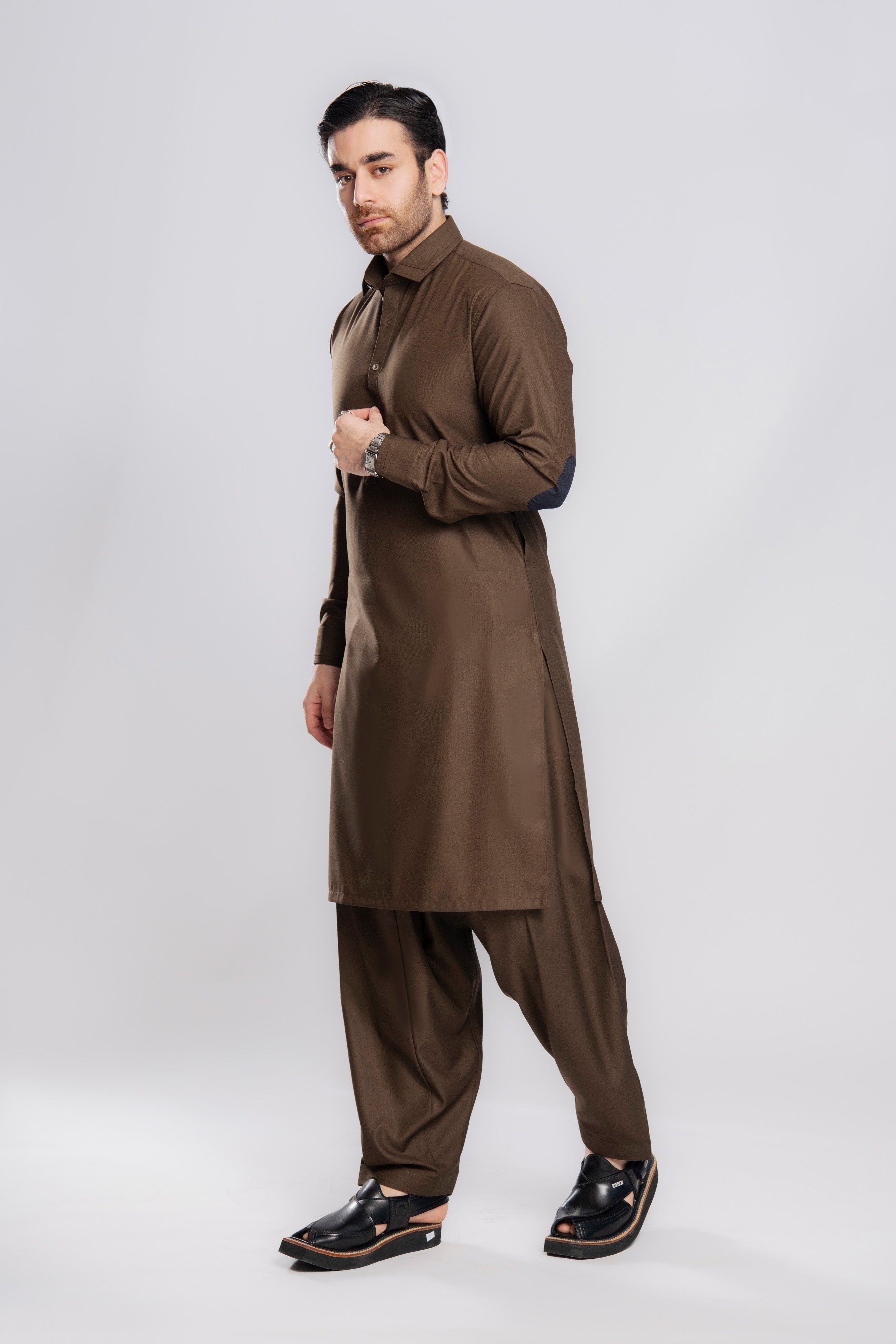 Serene Winter - Chocolate Shalwar Kameez | Kaptan