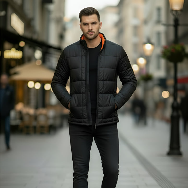 Mens Puffer Jacket Black | Kaptan
