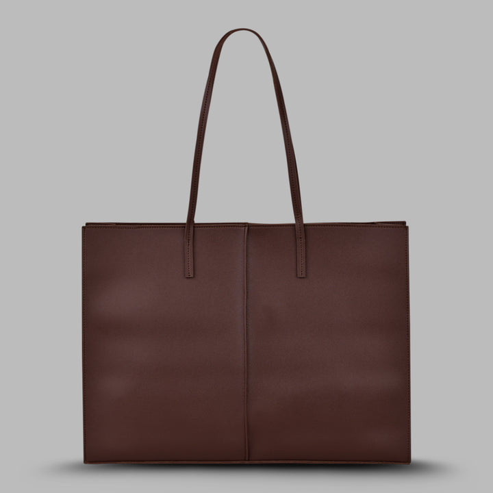 Noir Tote Bag- Dark Brown