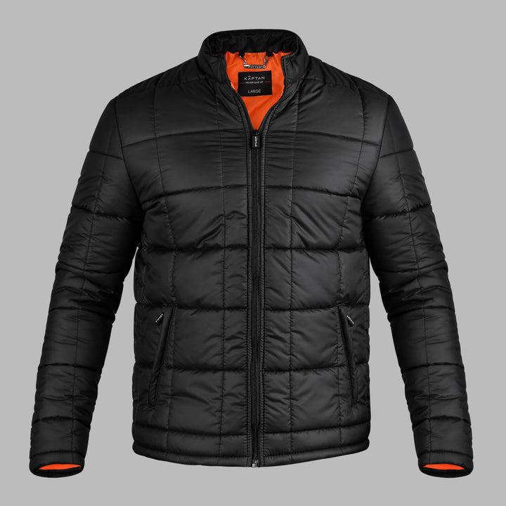 Mens Puffer Jacket Black | Kaptan