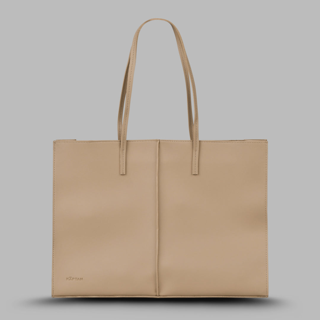 Noir Tote Bag- Camel