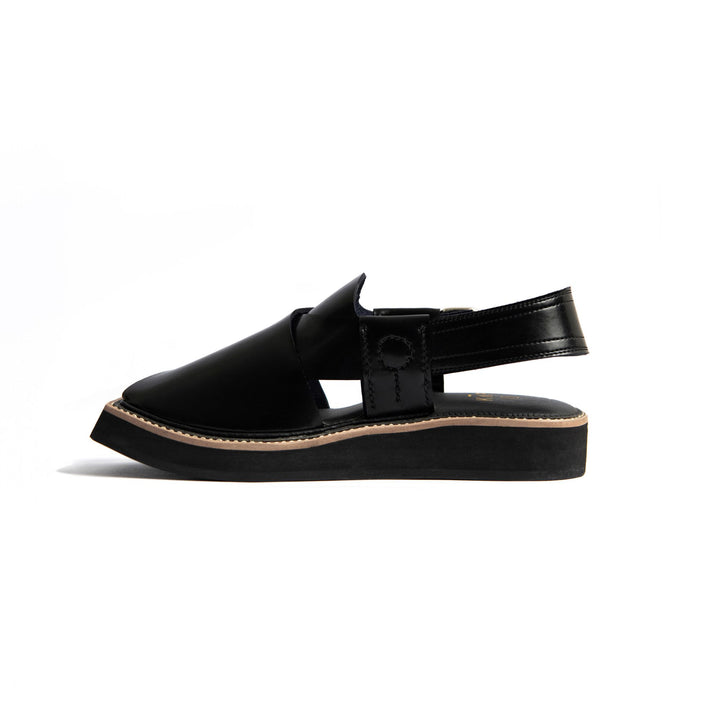 Tradewalk - Premium Black Kaptan Chappal