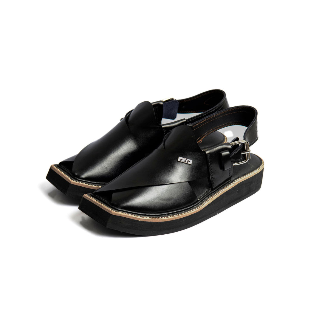 Tradewalk - Premium Black Kaptan Chappal