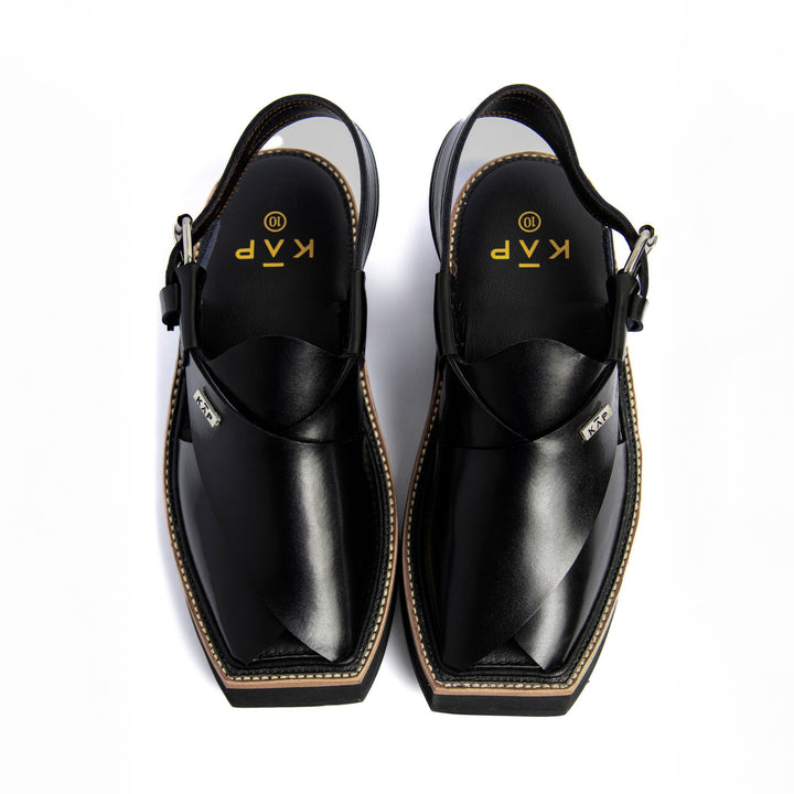 Tradewalk - Premium Black Kaptan Chappal