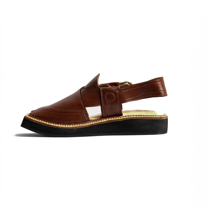 Trendsole - Elegant Brown Kaptan Chappal