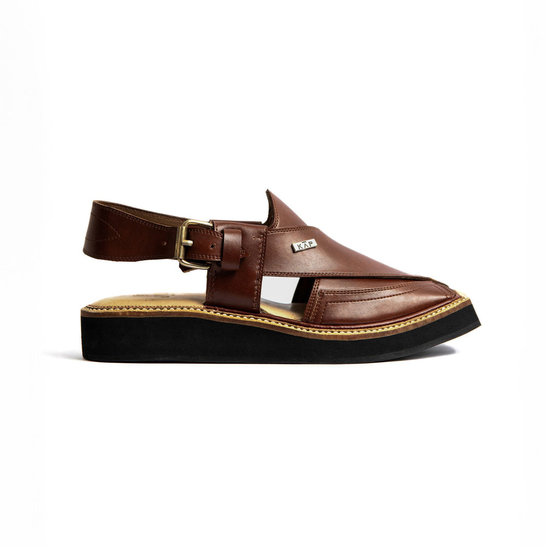 Trendsole - Elegant Brown Kaptan Chappal