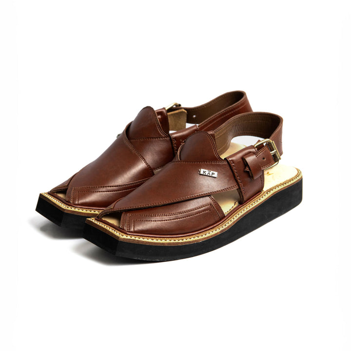 Trendsole - Elegant Brown Kaptan Chappal