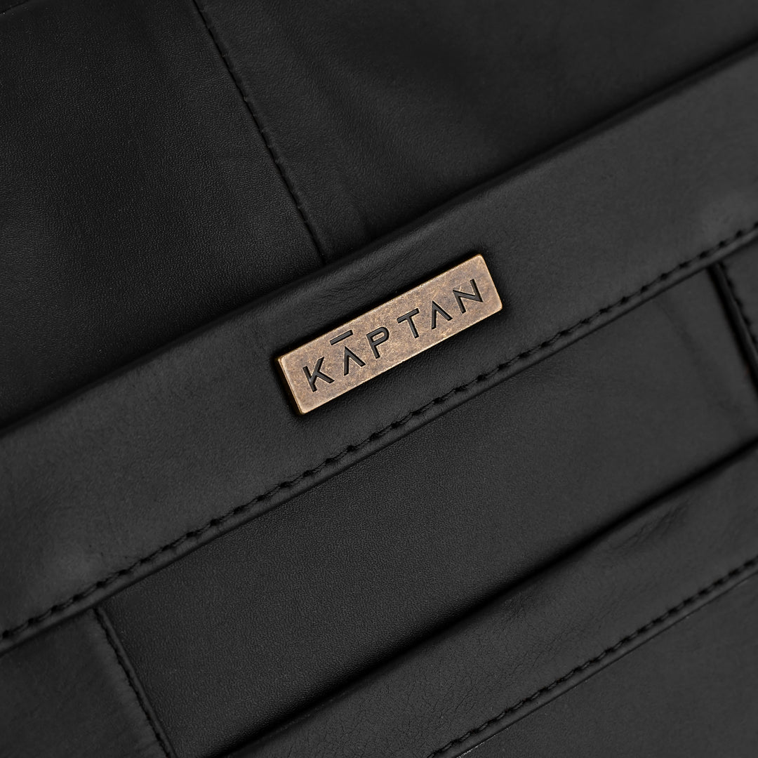 Executive Jet Black Laptop Bag