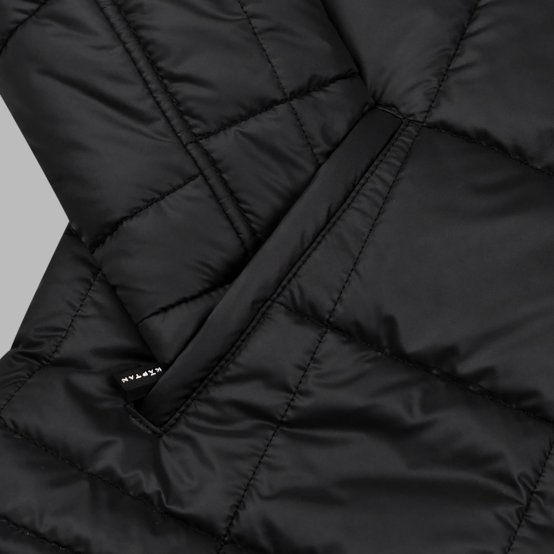 Mens Puffer Jacket Black | Kaptan