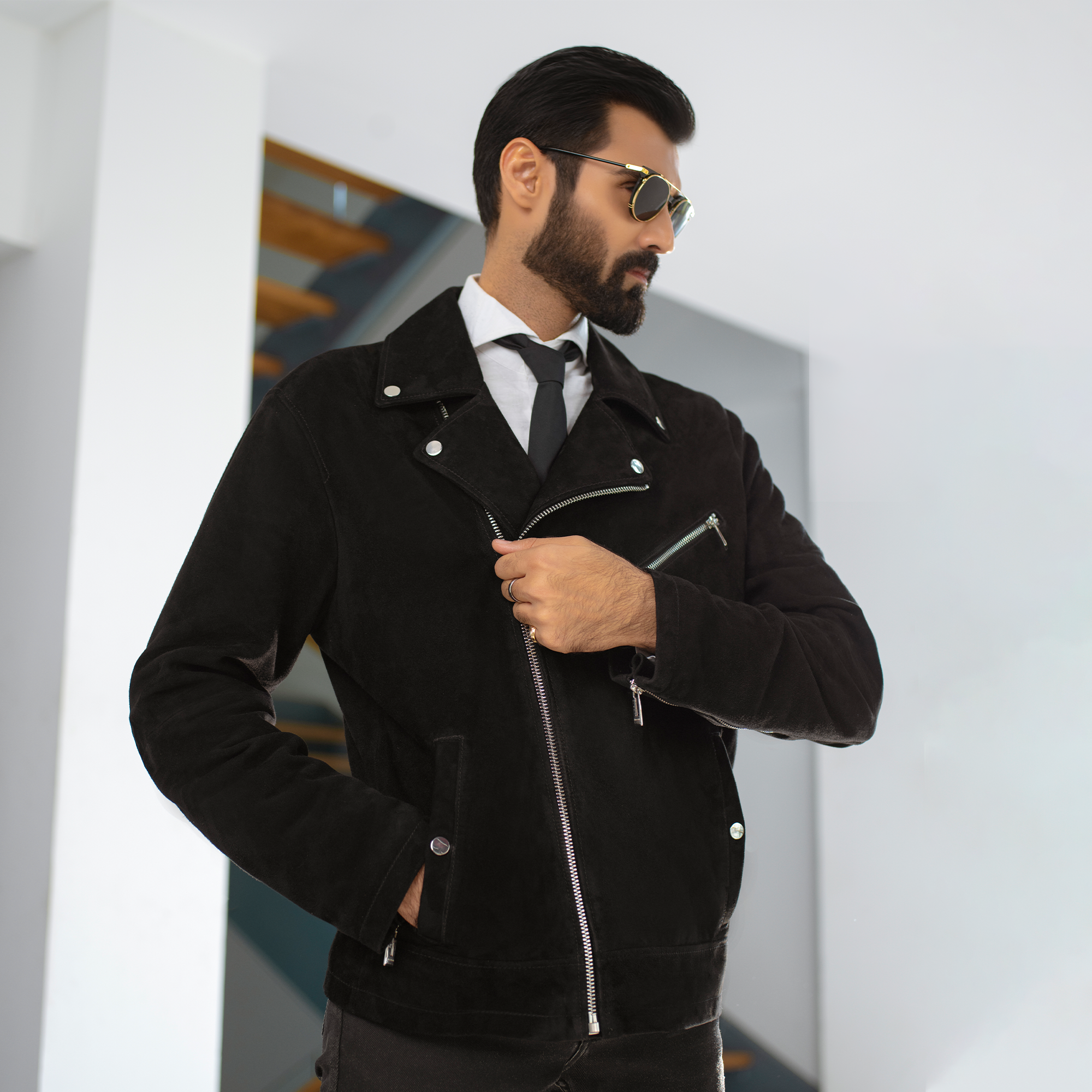 Perfecto Leather Jacket - Suede Edition | Kaptan