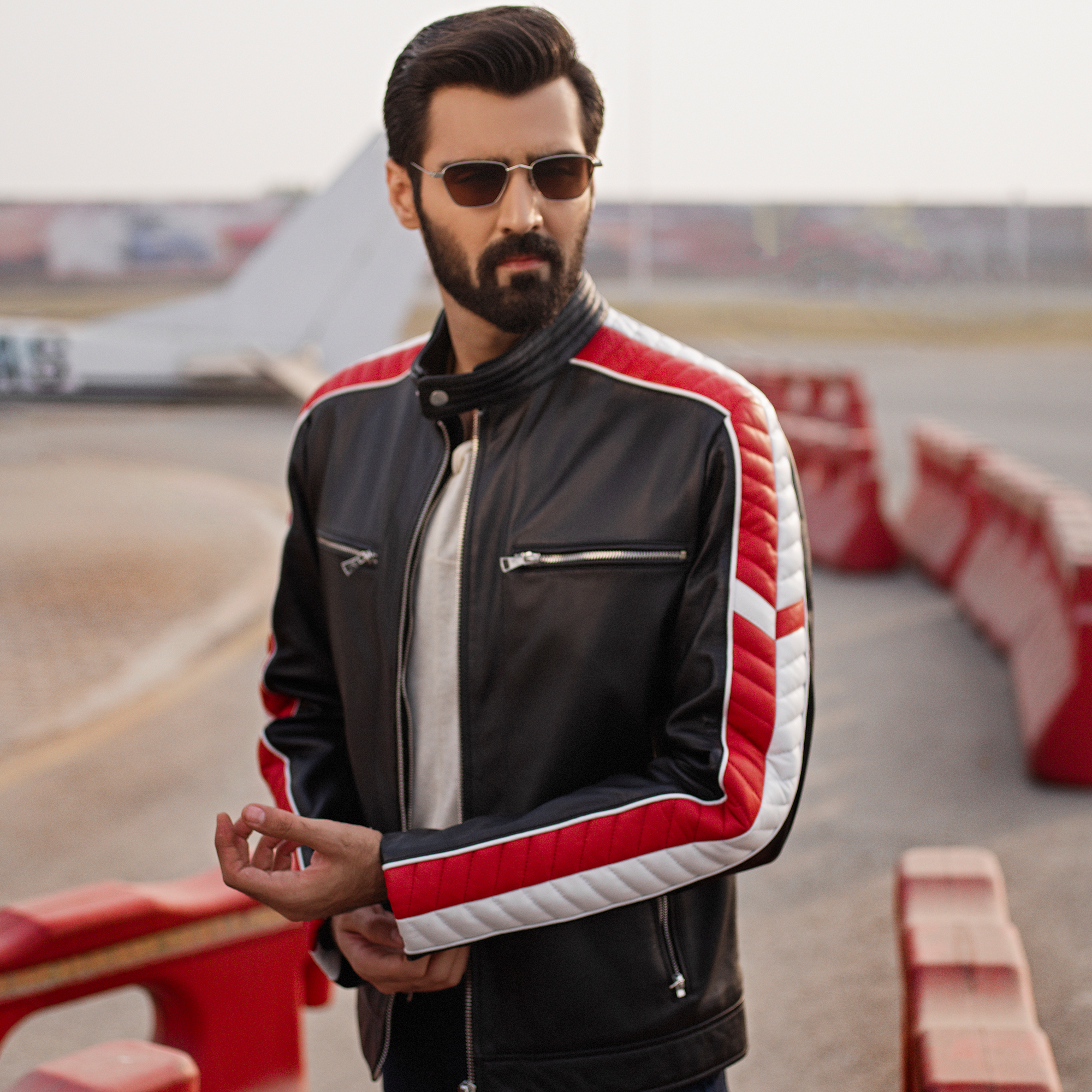 Cafe Racer Leather Jacket Black | Kaptan