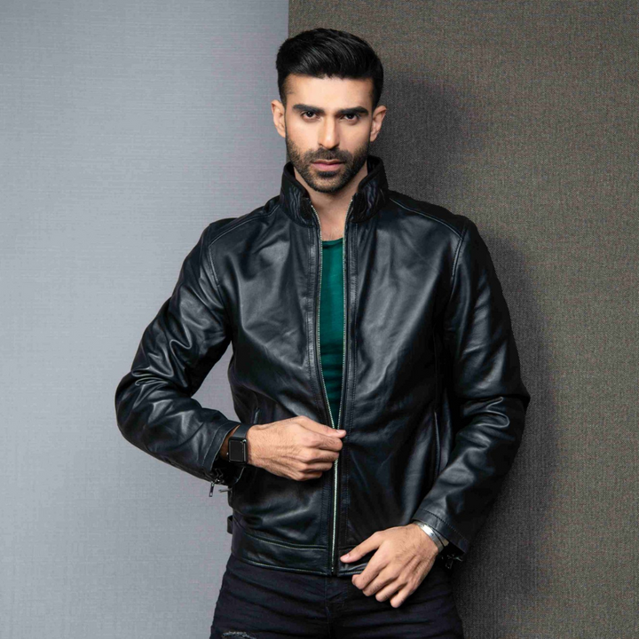 Classic Leather Jacket - Black | Kaptan