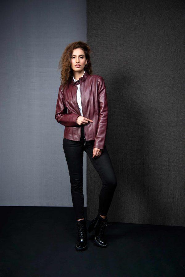 Vintage Leather Jacket - Burgundy | Kaptan