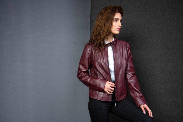 Vintage Leather Jacket - Burgundy | Kaptan