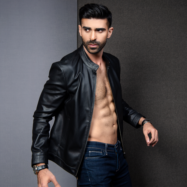 Vintage Black Biker Leather Jacket - Kaptan