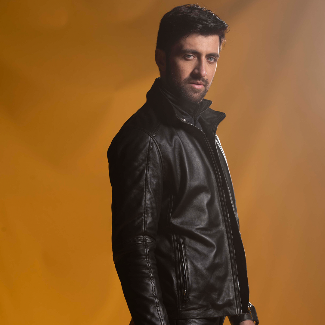 Windbreaker Leather Jacket - Black | Kaptan