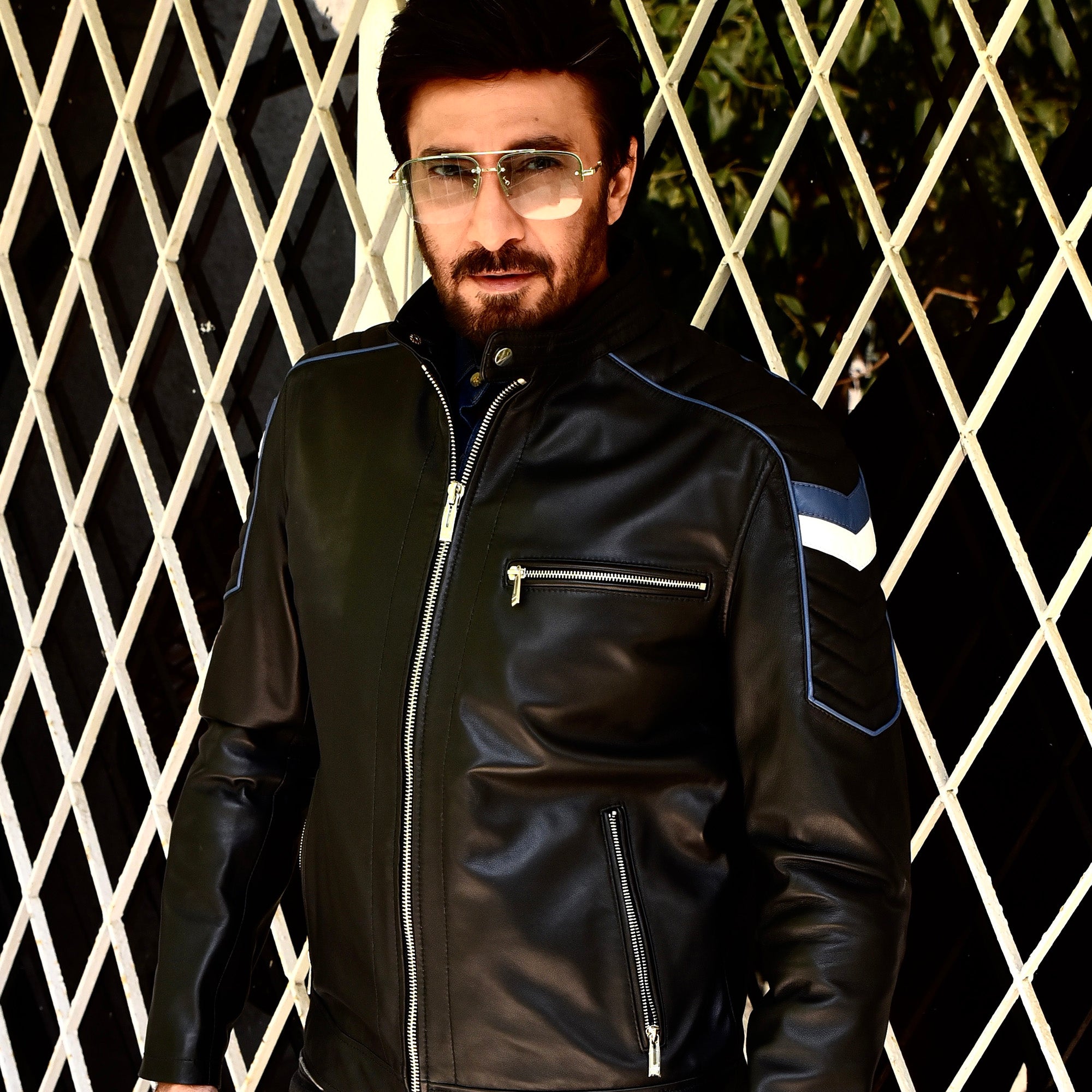 Cafe Racer Leather Jacket - Black | Kaptan